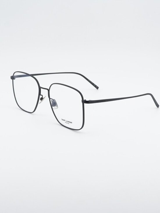 Saint Laurent SL491 004 Eyeglasses Matte Black 55mm Square Frame